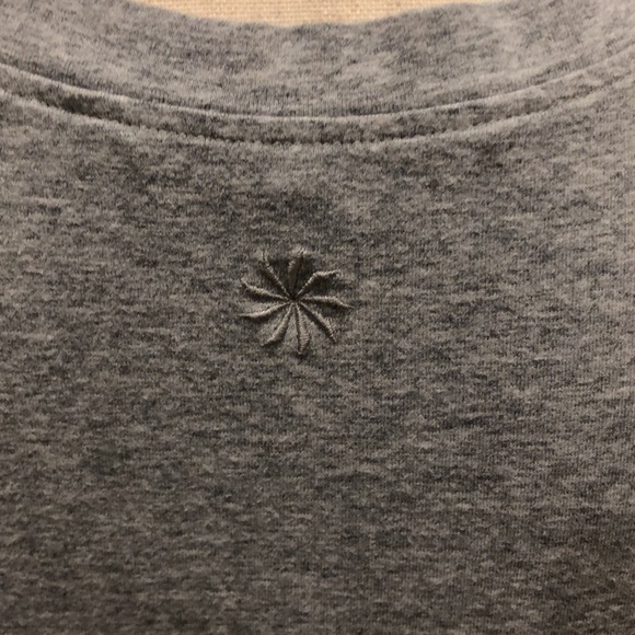 Athleta grey cotton dress wrap with braid waist  trim size L - Picture 6 of 11